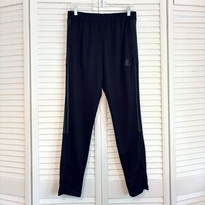 Adidas Aeroready Tiro Track Pants Black Gray Striped Pockets Medium M